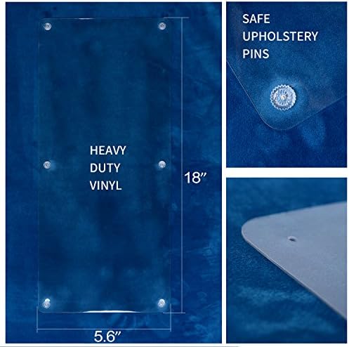 In hand Cat Scratch Furniture, 2PCS Clear Premium Heavy Duty Flexible Vinyl Protector Dog Cat Claw Guards with Pins No Adhesive, Stops Scratching Pets Furniture Protector