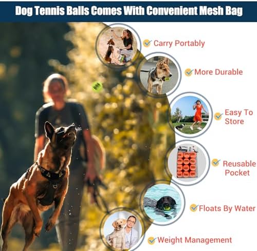 AMA SPORT Small Tennis Balls for Dogs 12 Pack 2.0" Multi Colors Dog Tennis Balls for Puppy Small Dog Toys, Designed for Dogs Floating Water-Hunting Fetch Fun Playing Daily Exercise Mid-air Catching