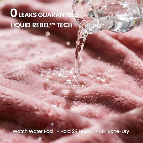 gogobunny Waterproof Bed Blanket, Reversible Sherpa Fleece Throw Blanket for Dog Puppy Cat, Furniture Cover Protects Bed Couch Sofa from Liquid Pee and Pet Fur (Pink, 30x70 inches)