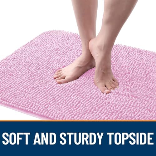 OLANLY Dog Door Mat for Muddy Paws 47x17, Super Absorbent Chenille Mud Mat