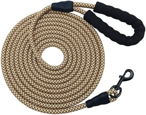 MayPaw 15ft Long Rope Dog Leash for Large Medium Dogs Soft Handle Dog Lead