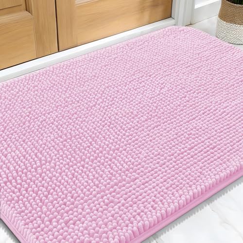 OLANLY Dog Door Mat for Muddy Paws 30x20, Super Absorbent Chenille Mud Mat