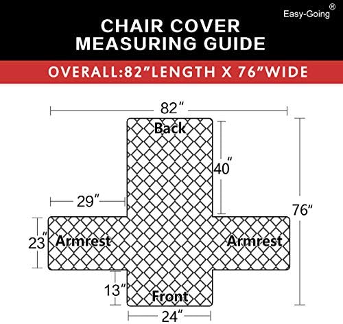 Easy-Going Reversible Couch Cover, Small Chair, Black/Beige