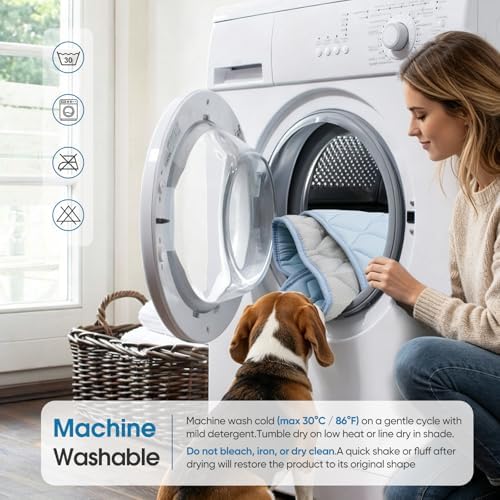 Buvlnee Dog Cooling Mat 2.0, 41x28in Portable Pet Cooling Mat for Dogs & Cats Q-Max>0.5, Durable Waterproof Washable Cooling Pad Non-Toxic