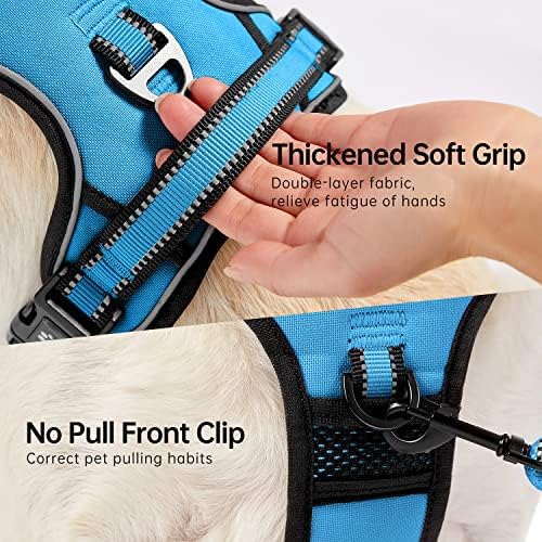 NESTROAD Dog Harness for Medium Sized Dog,No Pull Dog Vest Harness Set