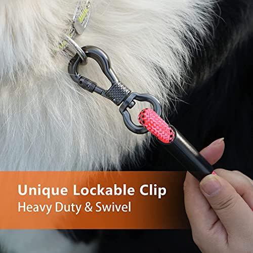 NTR Heavy Duty Dog Leash, 30FT Training Leash with Swivel Lockable Hook and Comfortable Padded Handle, Dog Lead for Walking, Hunting, Camping, Backyard for Small Medium and Large Dogs, Pink