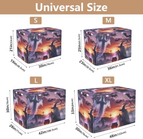 Halloween Bat Purple Dog Crate Cover Breathable Pet Crate Cover with Roll-up Sides, Reduces Barking