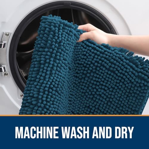 OLANLY Dog Door Mat for Muddy Paws 24x16, Super Absorbent Chenille Mud Mat