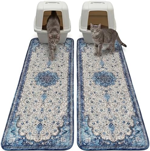 Hompet Reusable Pee Pads for Dogs, Non-Slip Washable Potty Pads for Floor 20x60 Inch Blue 2Pack