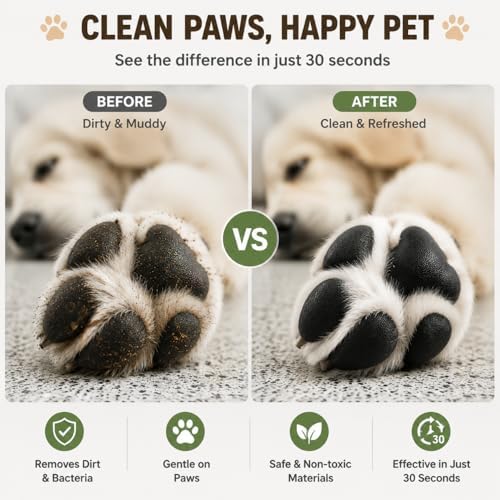 DOGNESS Automatic Dog Paw Cleaner Cup Paw Washer for Medium & Large Dogs