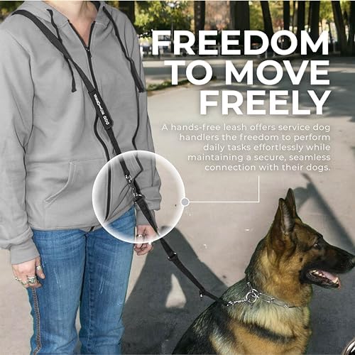ActiveDogs Hands Free Dog Leash, Crossbody Waist Leash, 6.5 ft