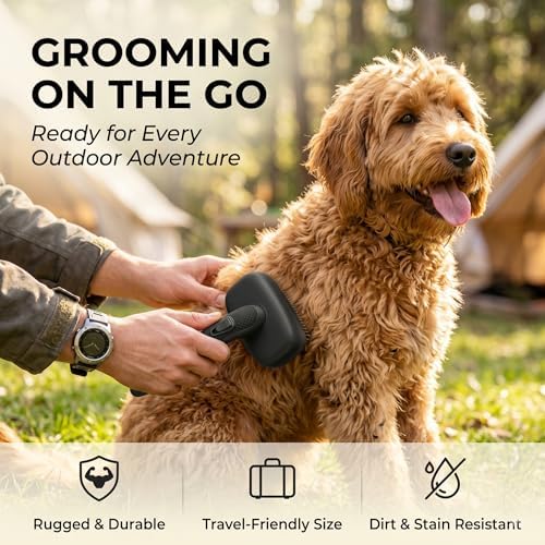 Self Cleaning Slicker Brush for Dog and Cat Shedding, Black