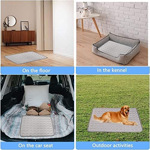 Coppthinktu Dog Cooling Mat for Dogs Self Cooling, Summer Dog Cooling Pad for Small Medium Large Dogs Cats, Pet Ice Silk Blankets Sleeping Mat, Outdoor Dog Self Cooling Crate Mats Washable Portable