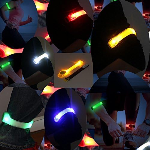 Premium LED Light Up Armband, Reflective Adjustable Wearable Silicone Running Belt Strap/Waterproof Glow in The Dark for Running Jogging Walking Cycling Concert Camping Outdoor Sports