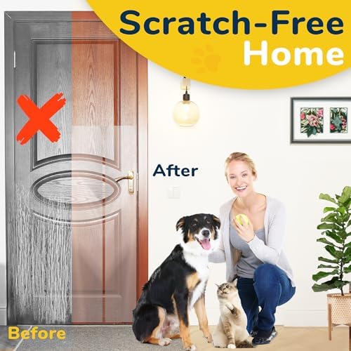 PROTECTO Door Protector from Dog Scratching w/Utility Knife - 2-Pack 60x8