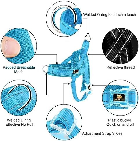 Plutus Pet No Pull Dog Harness for Medium Sized Dog, Breathable Mesh Padded