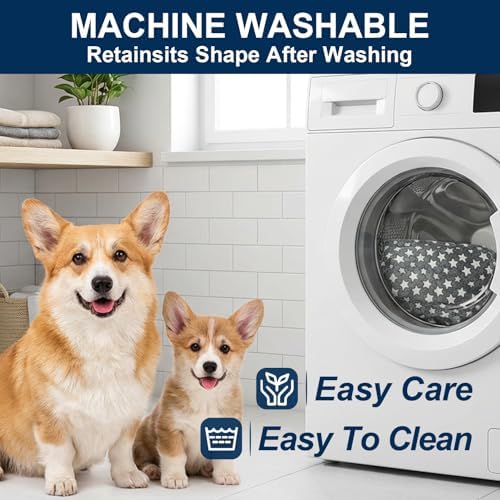 4 Pcs Washable Orthopedic Dog Bed Kennel Pad Indoor Outdoor Crate Mat 24In