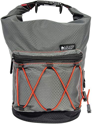Travel Dog Food Carrier with Poop Bag Dispenser and Storage Pocket by Leash Boss