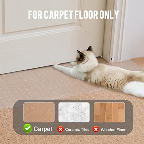 Uross Carpet Protector for Pets 9.84FT - Anti-Scratch Mat for Doorway, Under Door Floor Protector, Cat Scratch Stopper