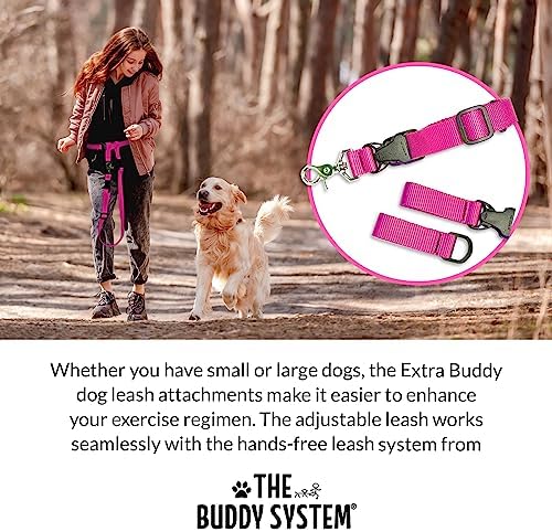 The Buddy System - Extra Buddy Leash Coupler - Regular Dog, Pink