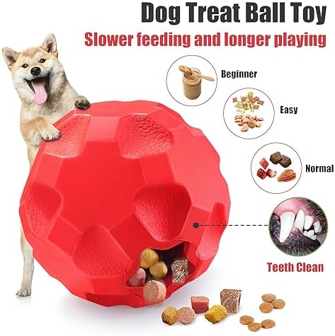 Rubber Treat Dispensing Dog Toys for Aggressive Chewers Large Breed