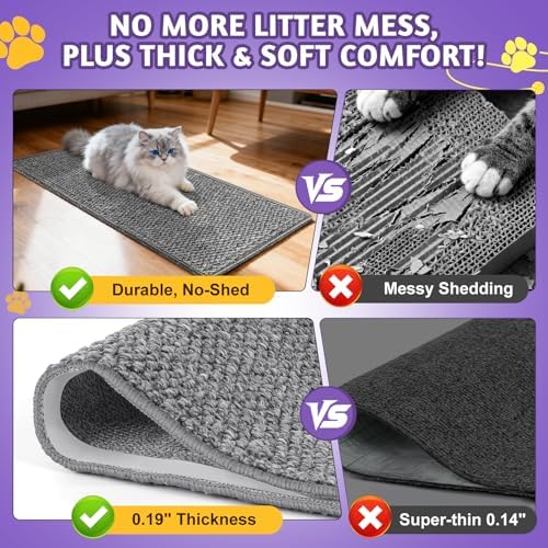 ENONCI Corner Cat Scratcher Wall, 19.6x9.8 Cat Scratcher Pad for Door Frame
