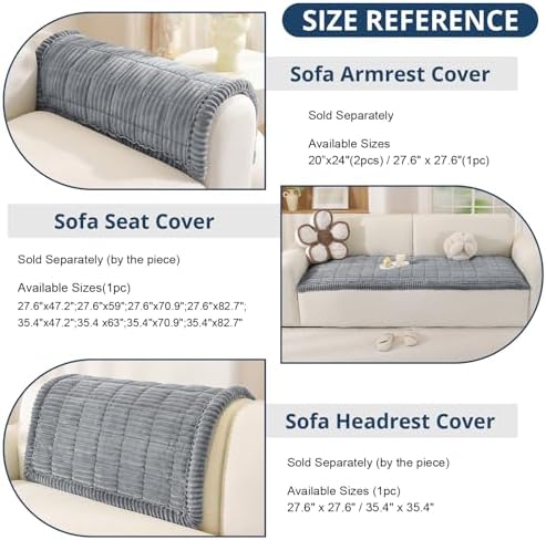 OstepDecor Couch Cover for Dogs, Washable Non Slip Sofa Cover for Pets
