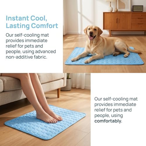 Pet Cooling Mat, ICY nap Dog mat, Portable Washable Ice Silk Cooling Pad for Dogs Cats, Breathable Foldable Mat for Large Small Dogs, Summer Cool Mat for Kennel Floor Car Sofa(Pink,X-Large)