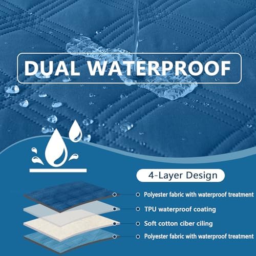 hyha Waterproof Reversible Dog Blanket, Soft Couch Cover for Dogs Washable
