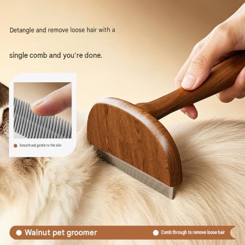 Cat & Dog Deshedding Brush, Stainless Steel Undercoat Comb