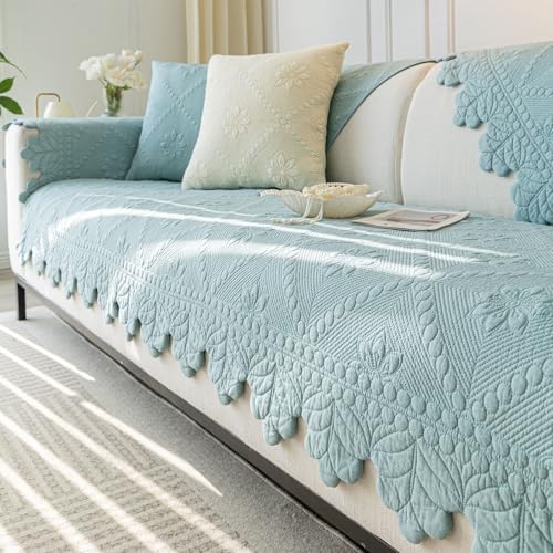 Cotton Quilted Couch Covers for Sofa Farmhouse Sofa Covers Washable