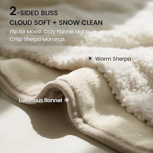 gogobunny Waterproof Blanket for Twin Bed, Warm Sherpa Fleece Throw, 60x80