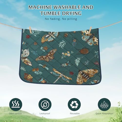 IEUUMLER Washable Pee Pads for Dogs, 2 Pack Insect Pattern Reusable Waterproof Puppy Potty Pads, Non-Slip Absorbent Pet Training Pads for Playpen Crate Bed EU014