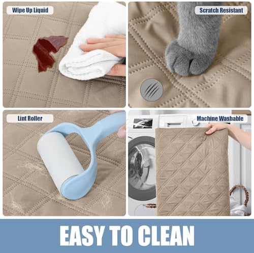 Smiry Waterproof Reversible Pet Couch Covers for Dogs