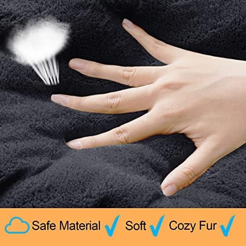 Dog Crate Pad Washable Dog Bed for Crate Large Cozy Mat 48-Inch Dark Gray
