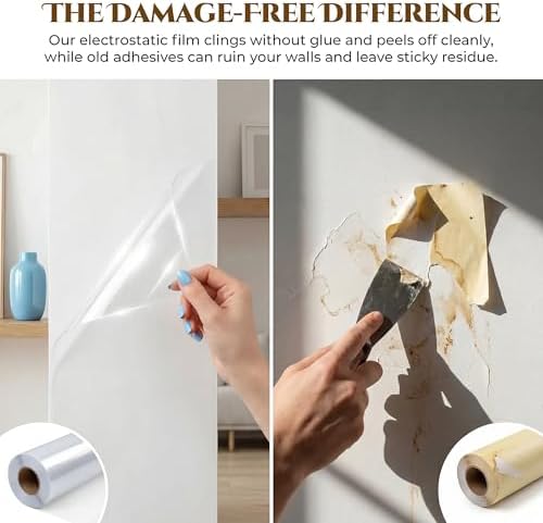 Clear Wall Protector for Kitchen 17.7in x 6.56ft Plastic Sticker Furniture