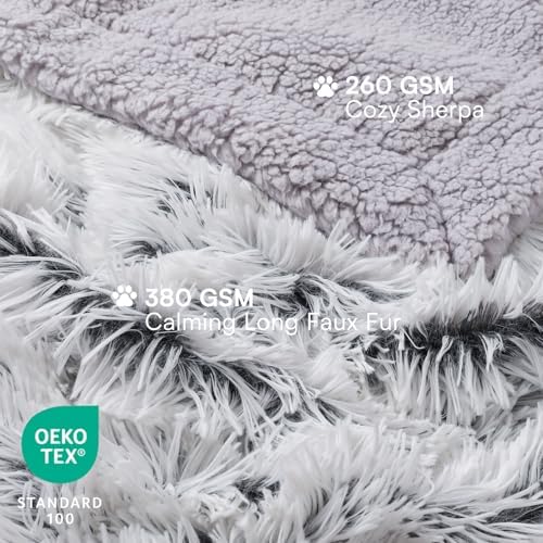 Luciphia Calming Waterproof Dog Blanket, Reversible Faux Fur Pet Blanket