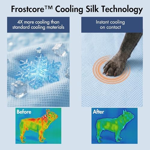Spark Paws FrostCore Dog Cooling Mat - Non Gel Self Cooling Pet Pad