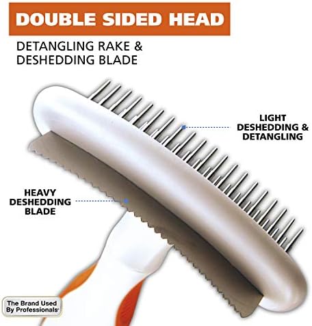 Wahl 2-in-1 Combination Double Row Pet Rake with Hair Shedding Blade