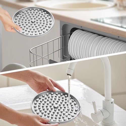 Feedoo Double Wall Stainless Steel Lick Mat for Dogs & Cats, Chew Proof Slow Feeder for Anxiety Relief & Puppy Enrichment, Non-Slip, Whisker Friendly, Dishwasher Safe Licking Pad [2Pack]