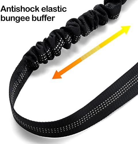 2 Piece Set Retractable Dog Car Seatbelts - Adjustable Pet Seat Belt for Vehicle Headrest Restraint - Heavy Duty & Elastic & Durable Car Harness