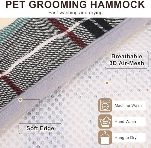BEAUTYZOO Large Dog Grooming Hammock Harness, Nail Trim Restraint Sling, L
