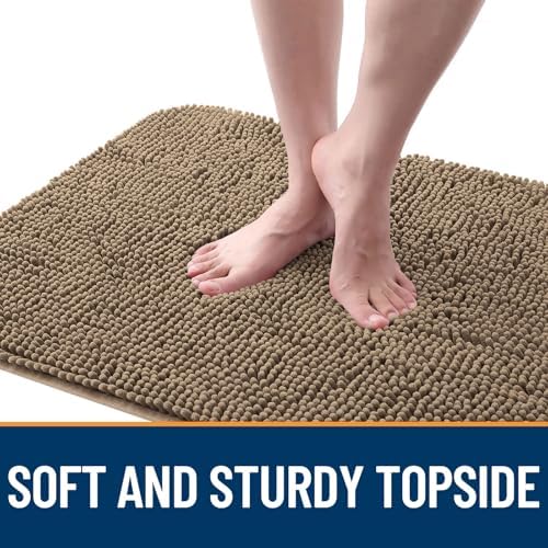 OLANLY Dog Door Mat for Muddy Paws 70x32, Super Absorbent Chenille Mud Mat