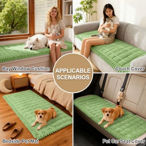 hyha Couch Cover for Dogs, Washable Non Slip Plush Flannel Sofa Protector