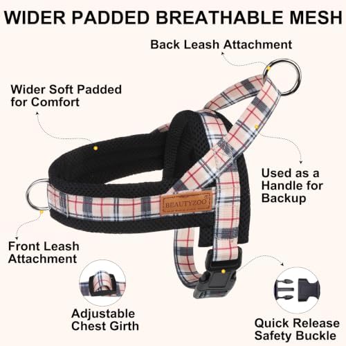 BEAUTYZOO Small Dog Harness and Leash Set, No Pull Step in Puppy Vest