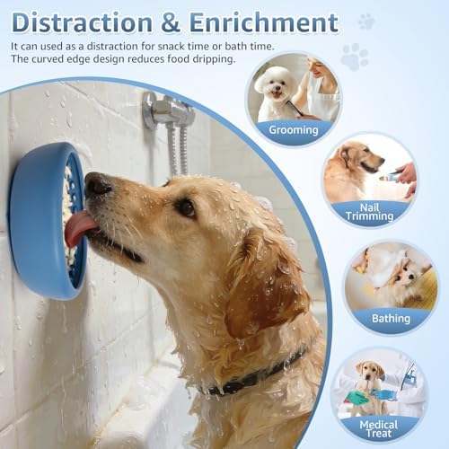 Dog Slow Feeder Lick Bowl, Freeze Lick Mat with Suction Cup