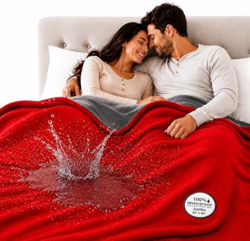 The Original Good-Time Red/Gray Waterproof Blanket Jumbo 80x60