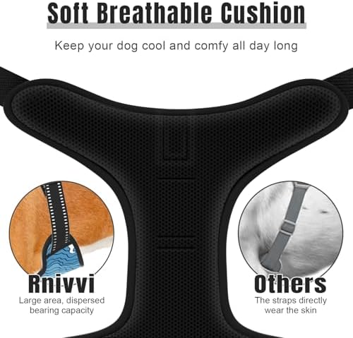 Rnivvi No Pull Dog Harness, Cute Reflective Small Sized Puppy Kitten Harness, Adjustable Soft Padded Vest for Small Dogs, Cats, Heavy Duty Pet Vest with Easy Control Handle for Walking, Japanese Style