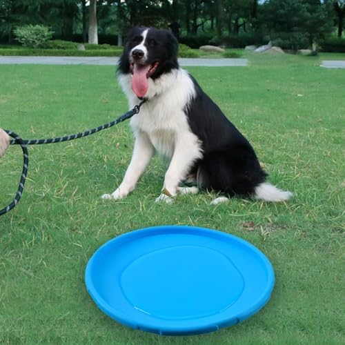 Nonslip Dog Flying Discs Chew Outdoor Toy Rubber Soft Training Exercise for Active Pet Dog Disc Chew