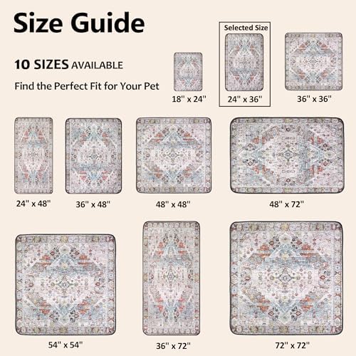 Washable Pee Pads for Dogs 24"x36" 2 Pack Reusable Puppy Potty Pad